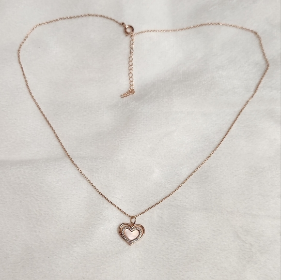 Heart Rose Gold Necklace - Picture 3 of 5